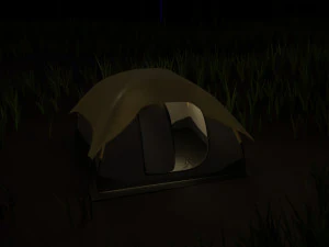 dome tent low-poly 3D Model