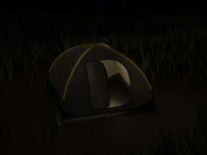 dome tent low-poly 3D Model