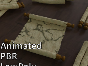 paper scrolls animated 3D Model
