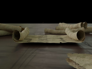 paper scrolls animated 3D Model