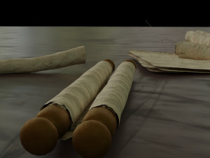 paper scrolls animated 3D Model