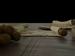 paper scrolls animated 3D Model