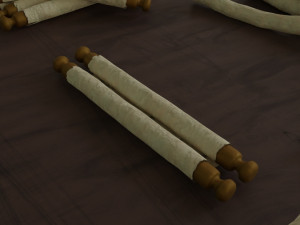 paper scrolls animated 3D Model