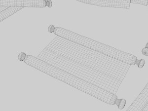 paper scrolls animated 3D Model