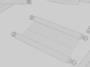 paper scrolls animated 3D Model