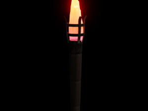 animated fire torches with looping animation Model 3D