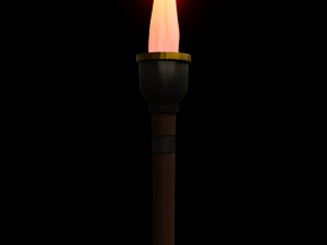 animated fire torches with looping animation Model 3D