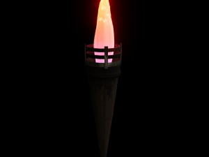 animated fire torches with looping animation Model 3D