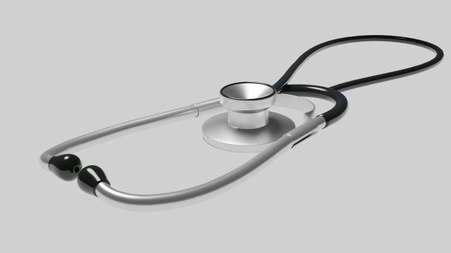 medical stethoscope rigged 3D 모델 .c4d .max .obj .3ds .fbx .stl .blend 