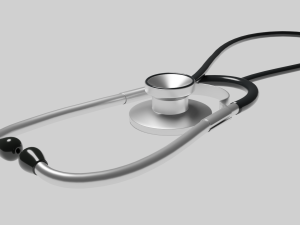 medical stethoscope rigged 3D Model