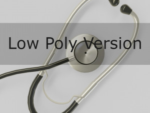 medical stethoscope rigged lowpoly version 3D Model