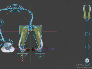 medical stethoscope rigged lowpoly version 3D Model