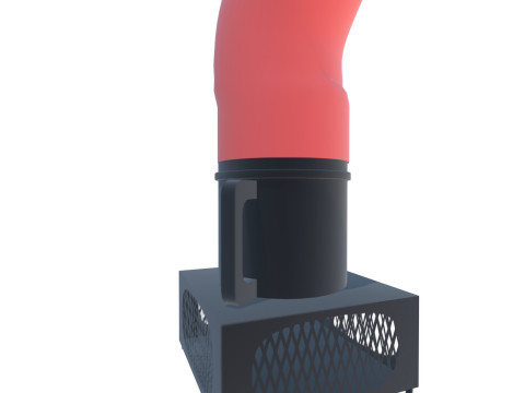 Tall Tube Man Looping Animated Rigged 3D Model