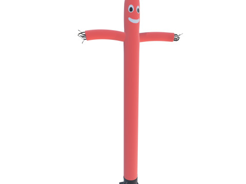 Tall Tube Man Looping Animated Rigged 3D Model