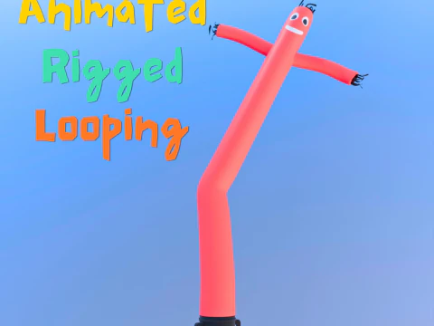 Tall Tube Man Looping, animiert, manipuliert 3D Modell