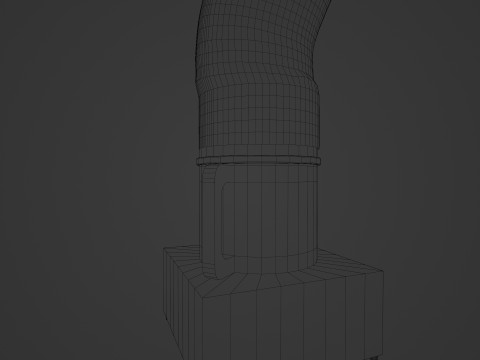 Tall Tube Man Looping Animated Rigged 3D Model