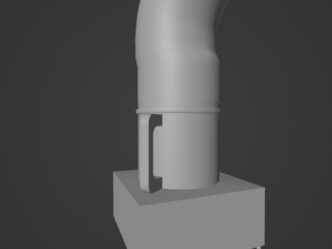 Tall Tube Man Looping Animated Rigged 3D Model