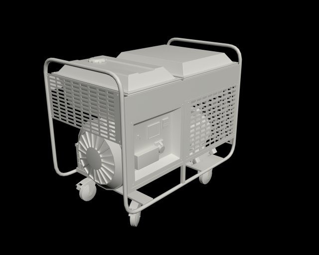 diesel generator 3D Model .c4d .max .obj .3ds .fbx .stl .blend 