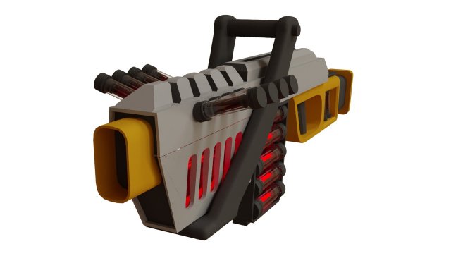 rifle future 3D Model .c4d .max .obj .3ds .fbx .stl .blend 