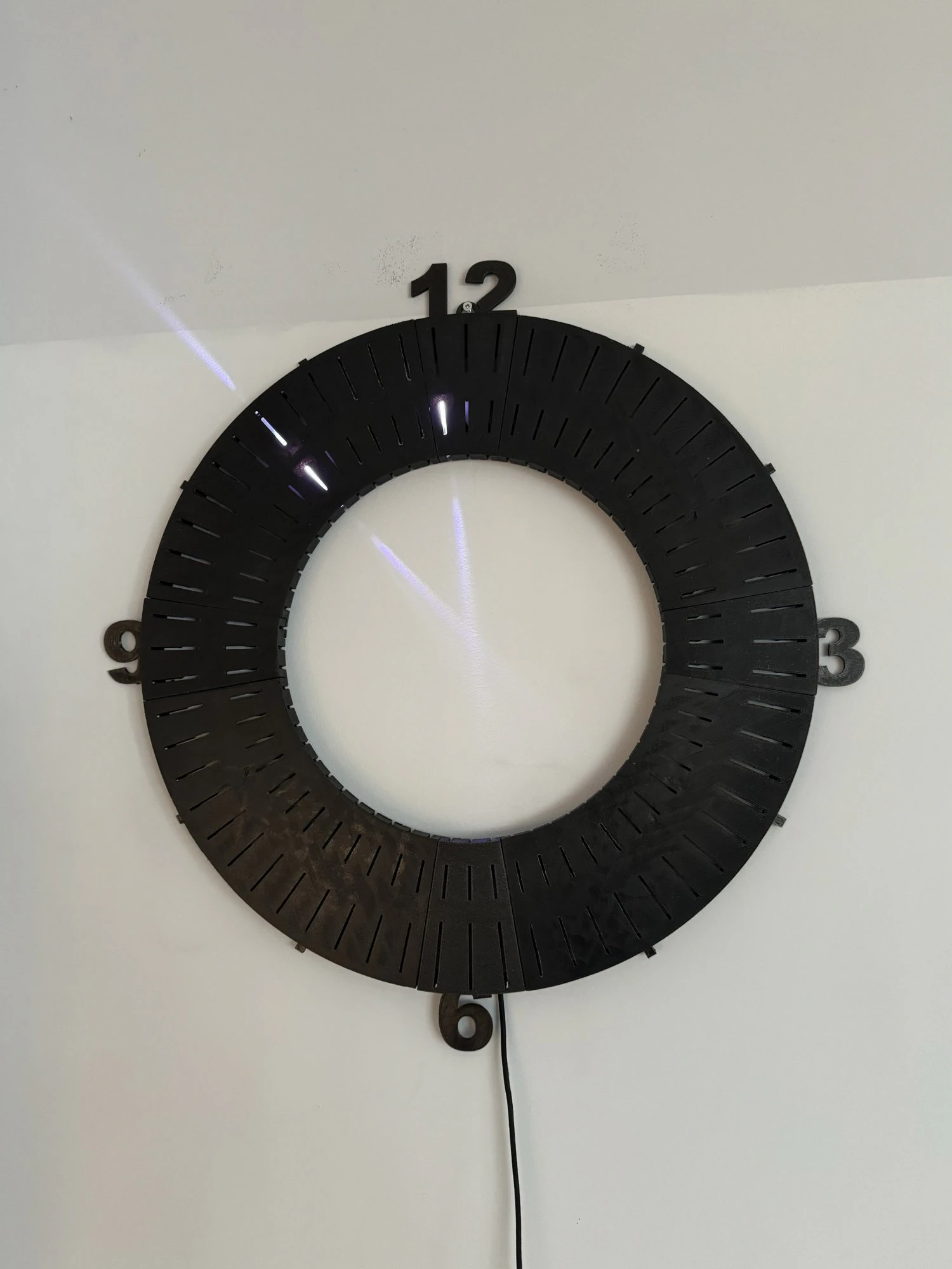 Unique LED Hands wall Clock 3D Print Model .c4d .max .obj .3ds .fbx .stl .blend 