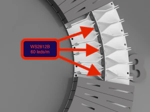 Unique LED Hands wall Clock 3D Print Model