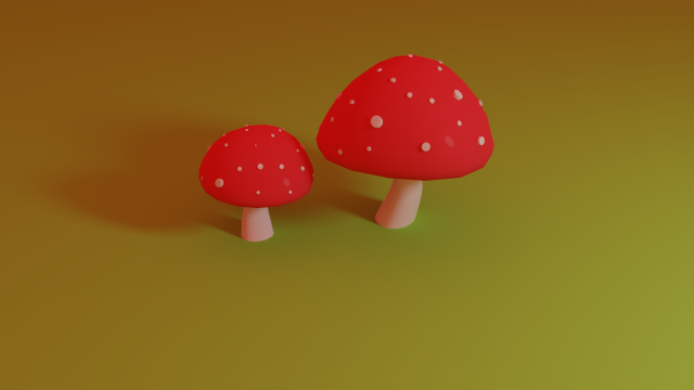mushrooms 3D 模型 .c4d .max .obj .3ds .fbx .stl .blend