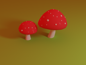 mushrooms 3D मॉडल