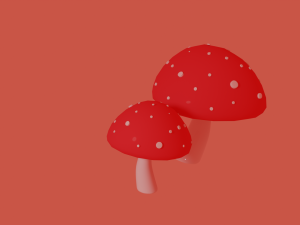 mushrooms 3D 模型