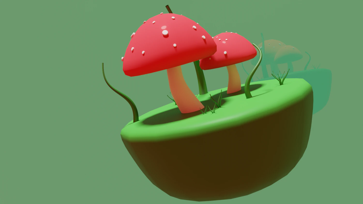 mushroom 2 3D Model .c4d .max .obj .3ds .fbx .stl .blend