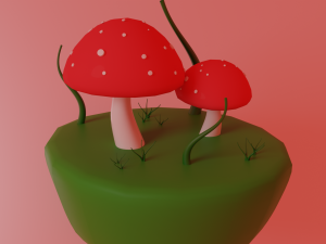 mushroom 2 3D Model