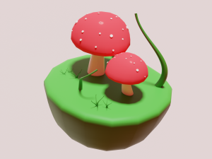 mushroom 2 3D Model