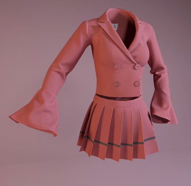 coats and skirt 3d Modello 3D .c4d .max .obj .3ds .fbx .stl .blend 