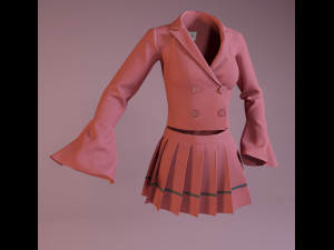 coats and skirt 3d Modelo 3D