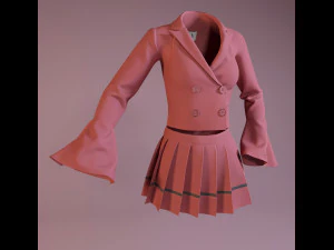 कोट और स्कर्ट 3डी 3D मॉडल