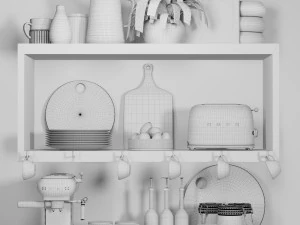 Conjunto decorativo 01 Modelo 3D