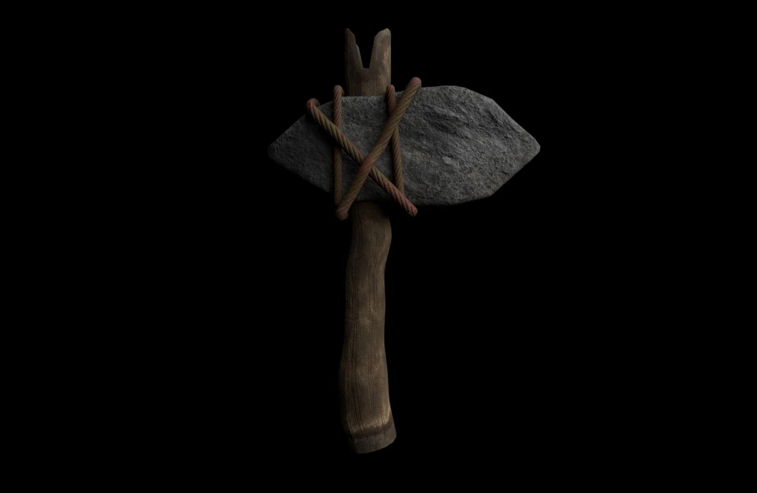 stone hatchet tier 1 3D Model .c4d .max .obj .3ds .fbx .stl .blend 