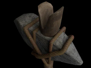 stone hatchet tier 1 3D Model