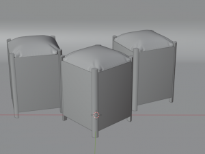 3 small chair 3D 模型