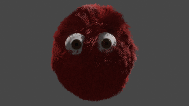 fluffy eye creature 3D 模型 .c4d .max .obj .3ds .fbx .stl .blend 