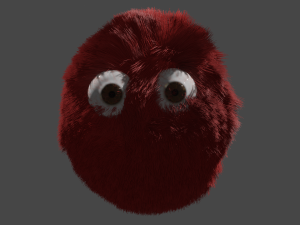 fluffy eye creature 3D 模型