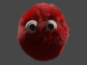 fluffy eye creature 3D 模型