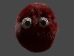 fluffy eye creature 3D Model