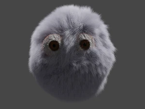 fluffy eye creature 3D Model