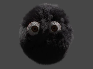 fluffy eye creature 3D Model