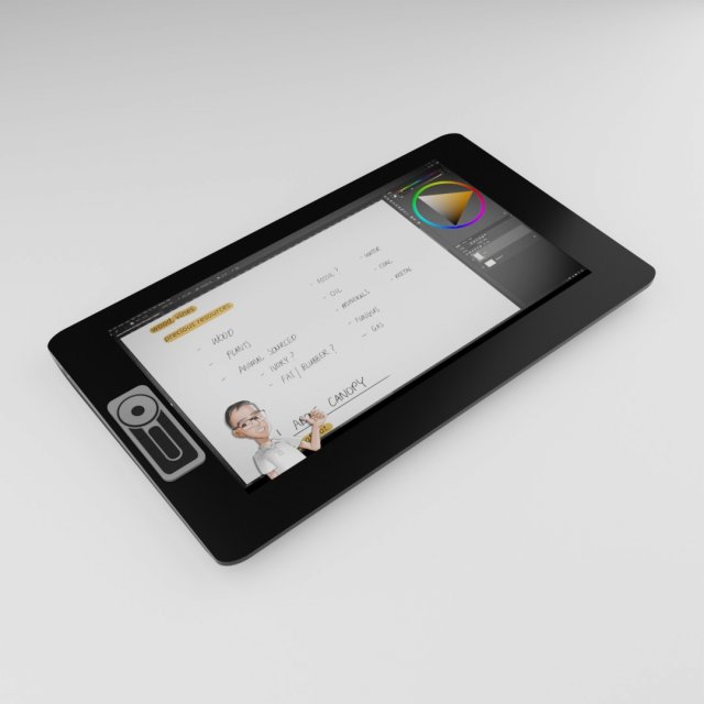 graphic tablet 3D 模型 .c4d .max .obj .3ds .fbx .stl .blend 