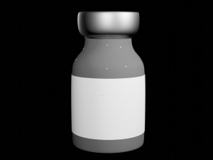 medical jar with label and finished scene for blender 3D Model