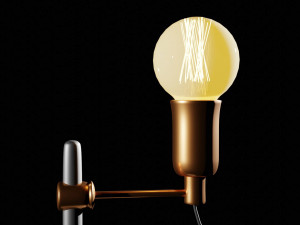 table lamp pullout tab 3D Модель
