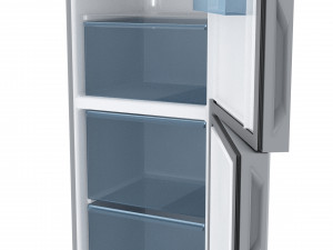 refrigerator and freezer 2 doors 3Dモデル