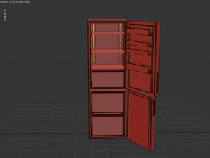 refrigerator and freezer 2 doors 3Dモデル