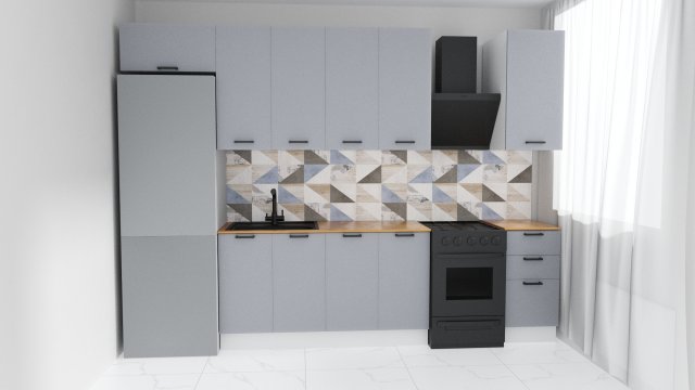 kitchen design complete set headset corona render 3D मॉडल .c4d .max .obj .3ds .fbx .stl .blend 